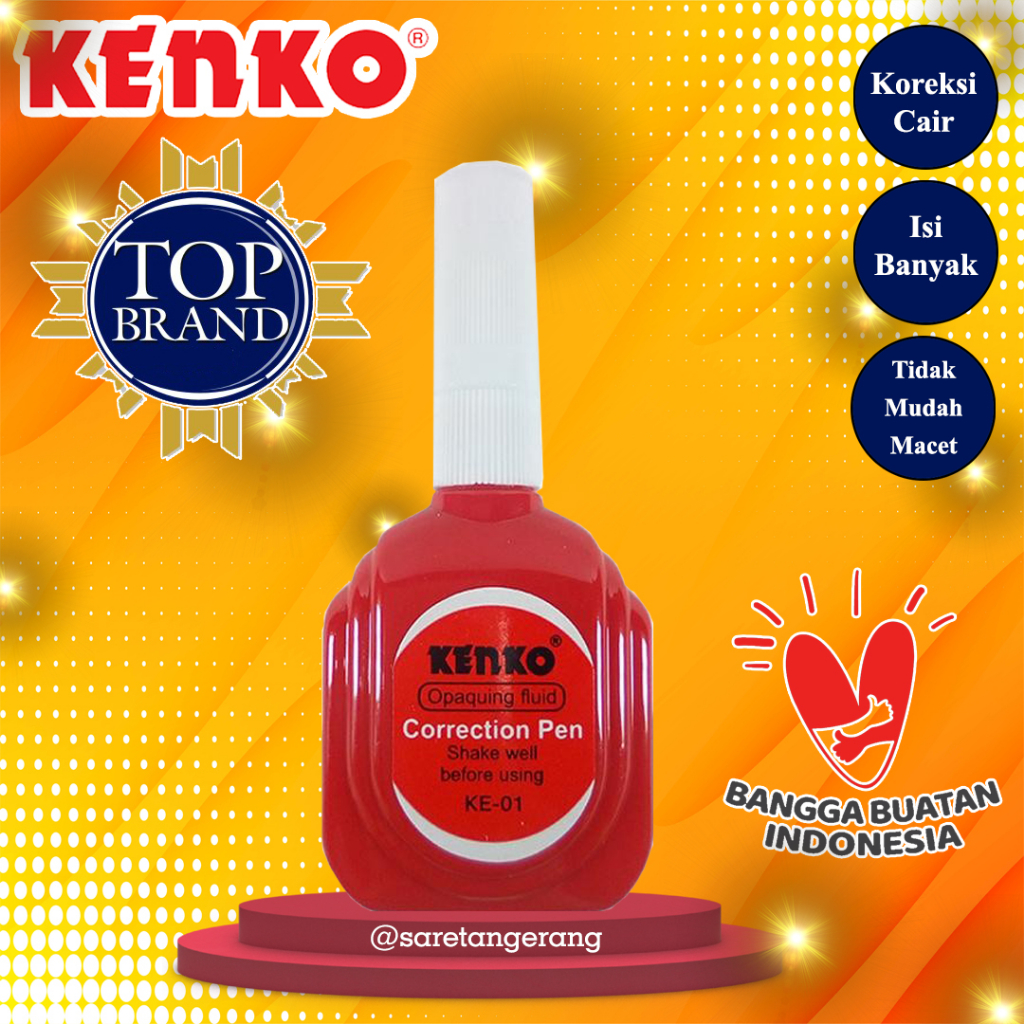 Jual Kenko Correction Pen KE01 Tipe ex tipex merah Tipe X Cair Correction Fluid Shopee Indonesia