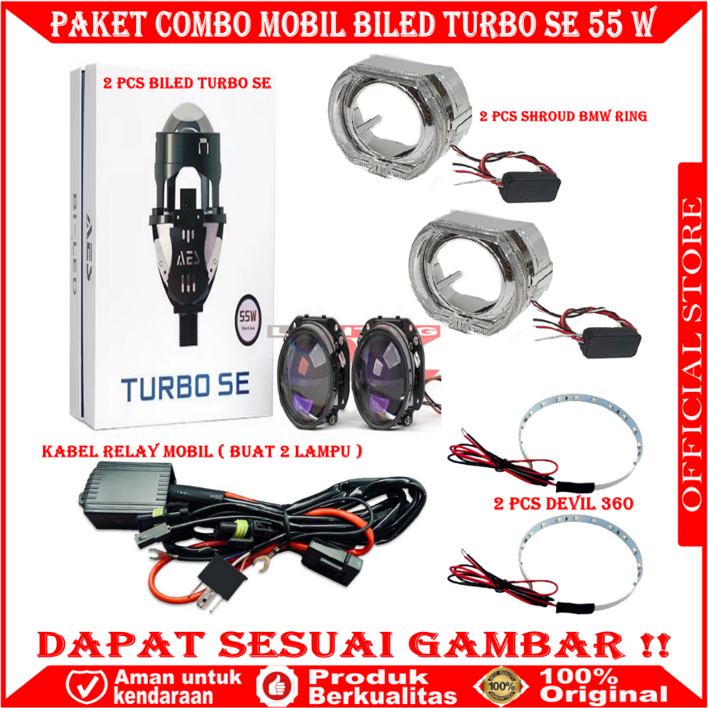 Jual Combo Paket Hemat Mobil Biled Wst Turbo Se Watt Original Biled