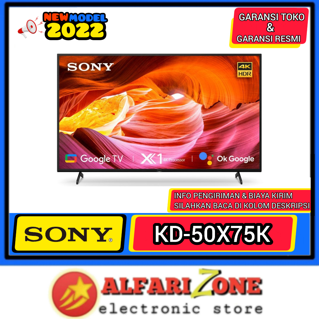 Jual Sony KD-50X75K Smart tv sony 50 inch 4K 50X75K Google tv 50 tv 50 ...
