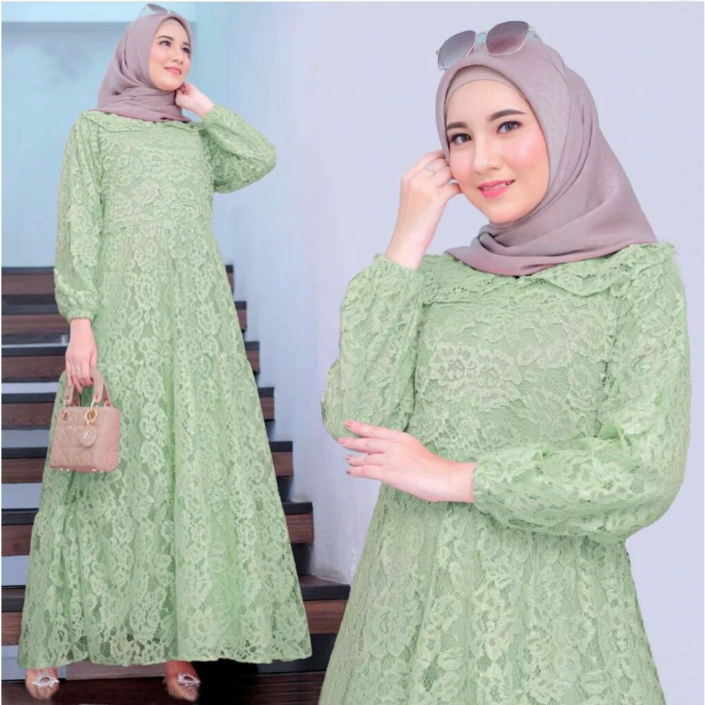 Jual Maxi Alila Busui Depan M L Xl Xxl Xxxl Jumbo Terbaru Gamis