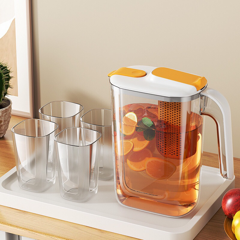 Jual [MS] Set Teko Air Pitcher Air Jug Teh Jus Buah 5in1 | Shopee Indonesia
