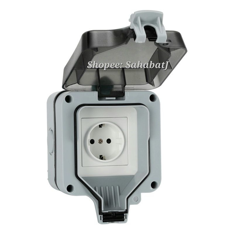 Jual Stop Kontak IP66 Waterproof Outdoor Wall Socket Box Kotak Tahan ...