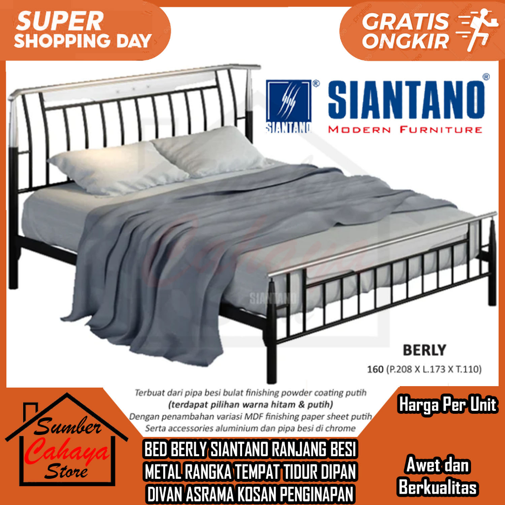 Jual [Instan] BUNKBED DIVAN RANJANG BESI SIANTANO BED BERLY RANGKA ...
