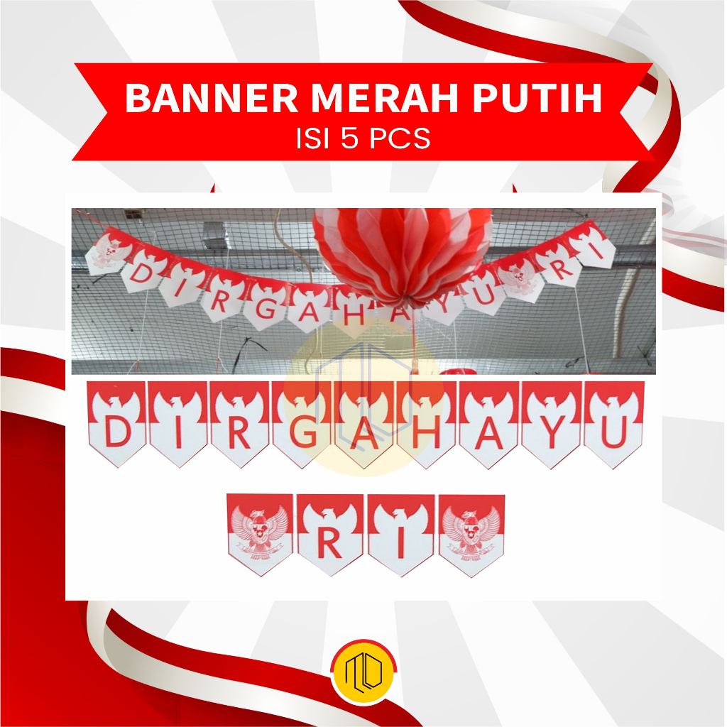 Jual Ready Stok Siap Kirim Bunting Flag Hiasan Dekorasi Dirgahayu Republik Indonesia Hut Ri