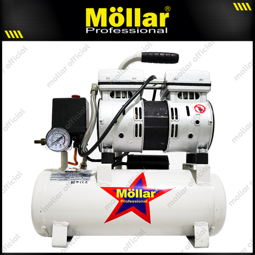 Jual MOLLAR AC1008S Kompresor Udara Tanpa Oli Silent Oilless Air ...