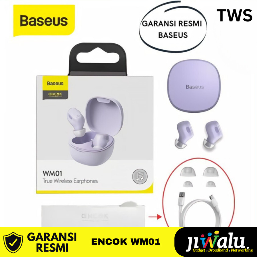 Baseus Encok WM01 True Wireless Bluetooth Earphone Mini Earbuds TWS – Baseus  Indonesia