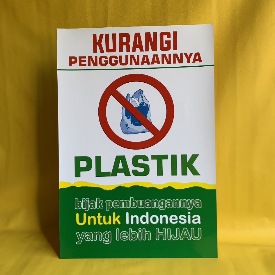 Jual Poster Cintai Lingkungan Poster Kurangi Penggunaan Plastik Bijak Dalam Membuang Sampah