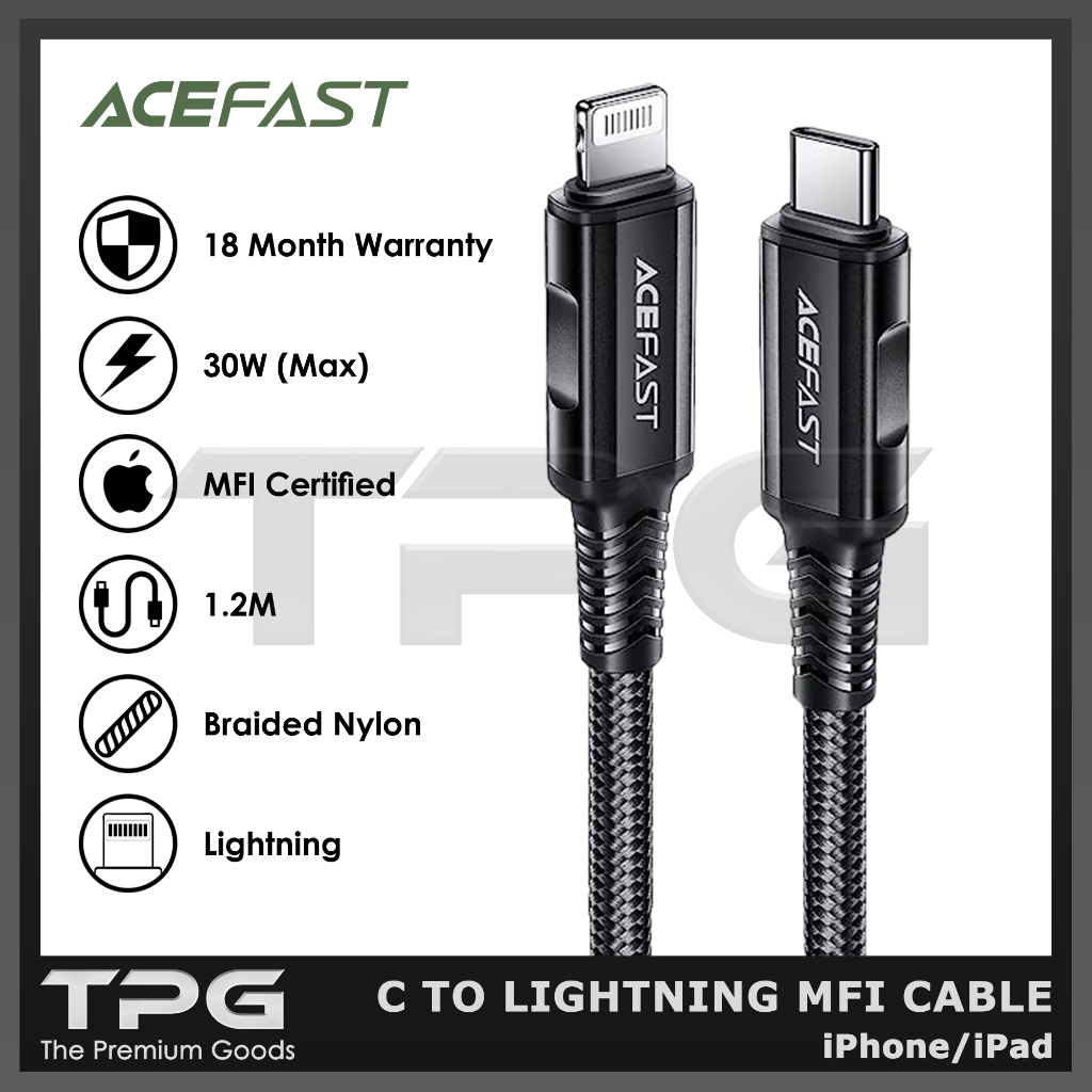 Jual Acefast Acewire Pro C Kabel Mfi C To Lightning Fast Charging