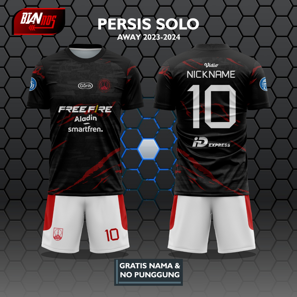 Jual Jersey Bola Persis Solo Away Bri Liga 1 20232024 Full Printing