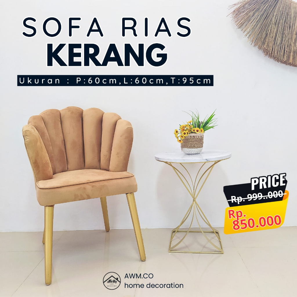 Jual Sofa Rias Kerang Furniture Ruangan Rumah Home Decoration Kursi