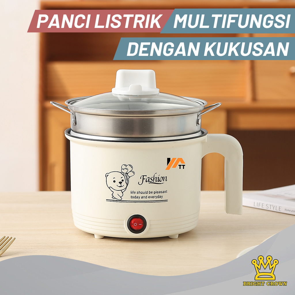 Jual Bright Crown Panci Listrik Serbaguna Free Kukusan / Mini Rice