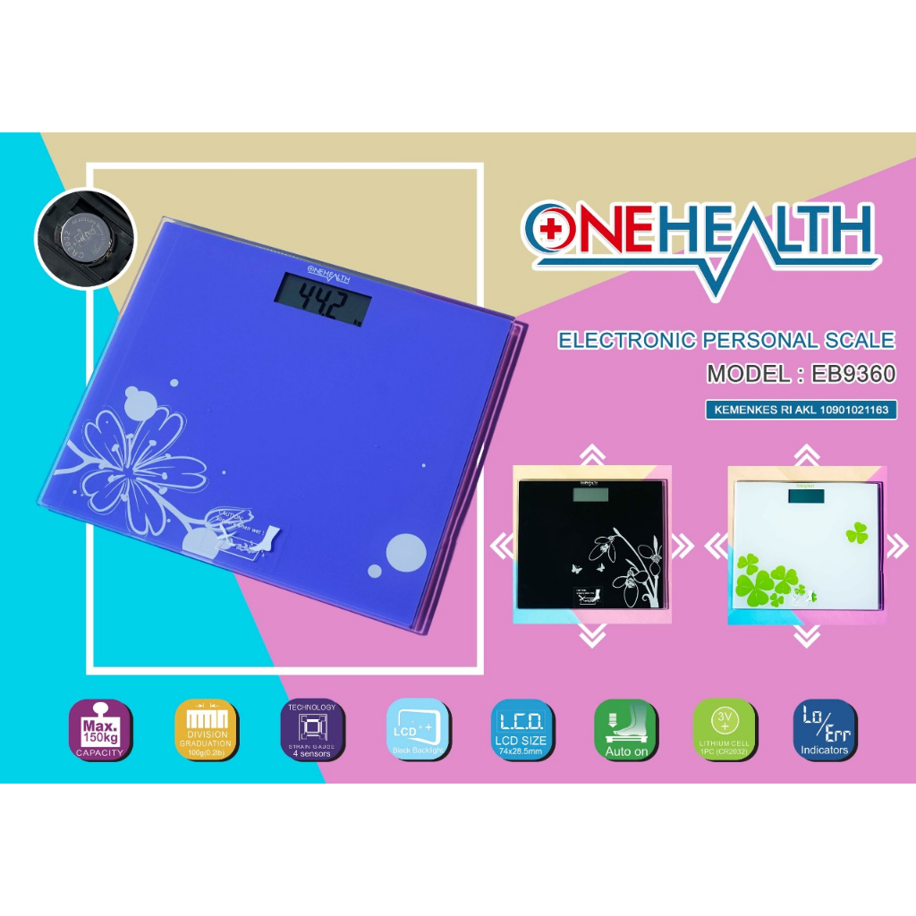 Jual Timbangan Badan Digital Onehealth Eb9360 Digital Body Scale Shopee Indonesia 1244