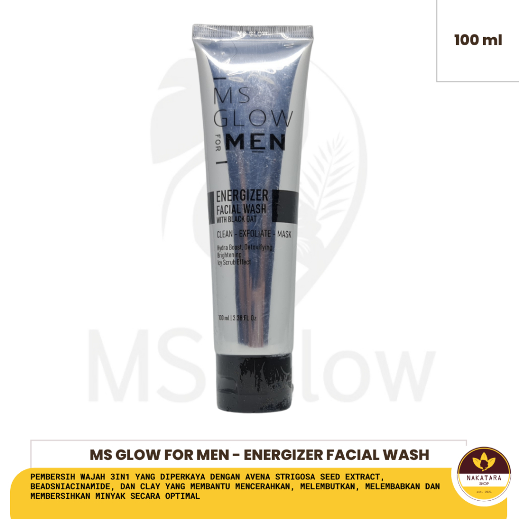 Jual Ms Glow For Men Energizer Facial Wash Kemasan Tube Isi Ml Shopee Indonesia