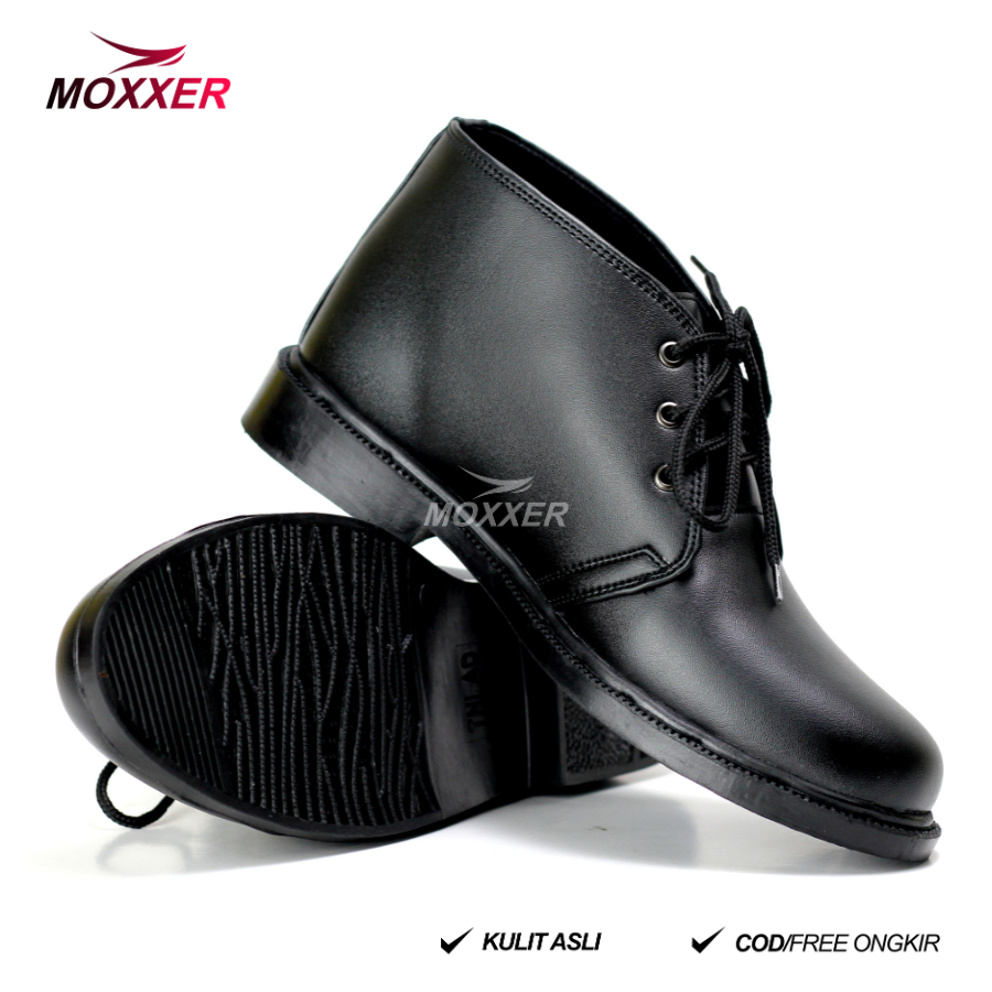 Jual Moxxer Sepatu Pdh Doff Kulit Asli Bt Tni Security Satpam Sepatu