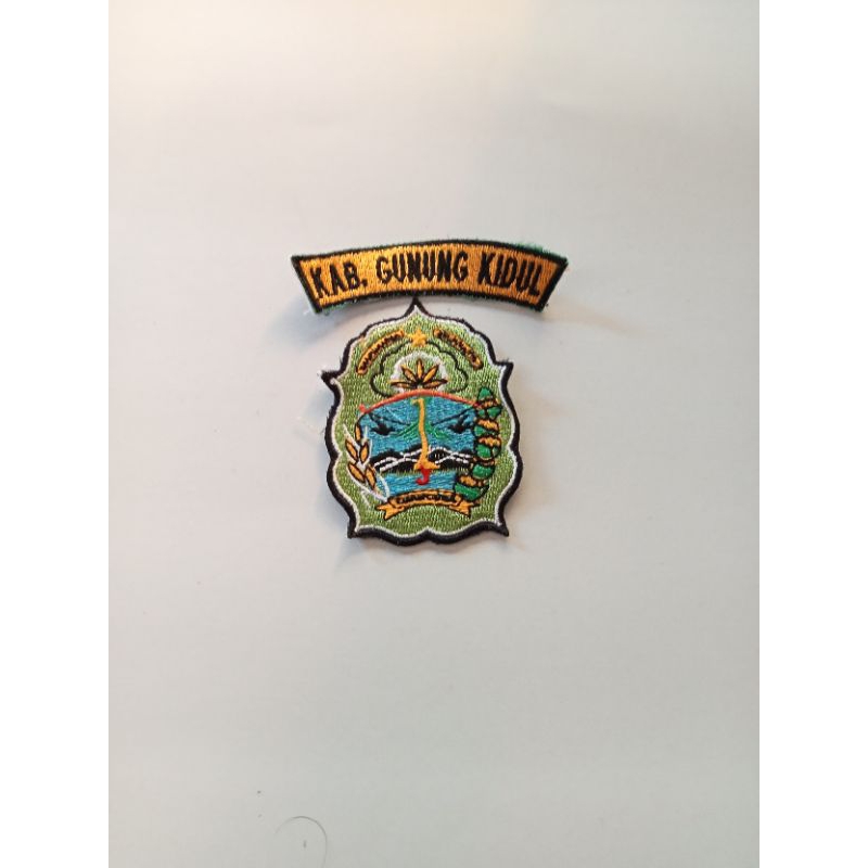 Jual Logo Bordir Kabupaten Gunung Kidul / Begde / Badge / Logo / Emblem ...