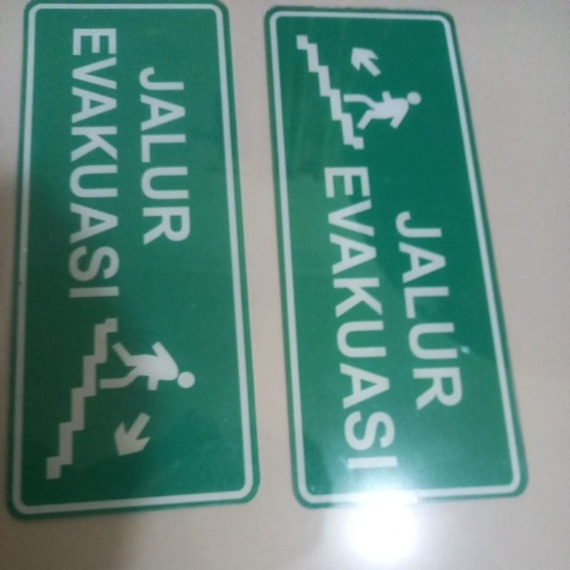 Jual sign jalur evakuasi akrilik papan rambu - rambu exit titik kumpul ...