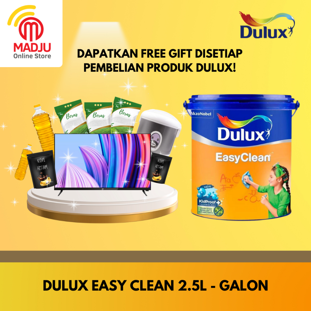 Jual Dulux Easy Clean Cat Tembok Dalam Ruangan Cat Tembok Interior Best Seller 25l Shopee 2421