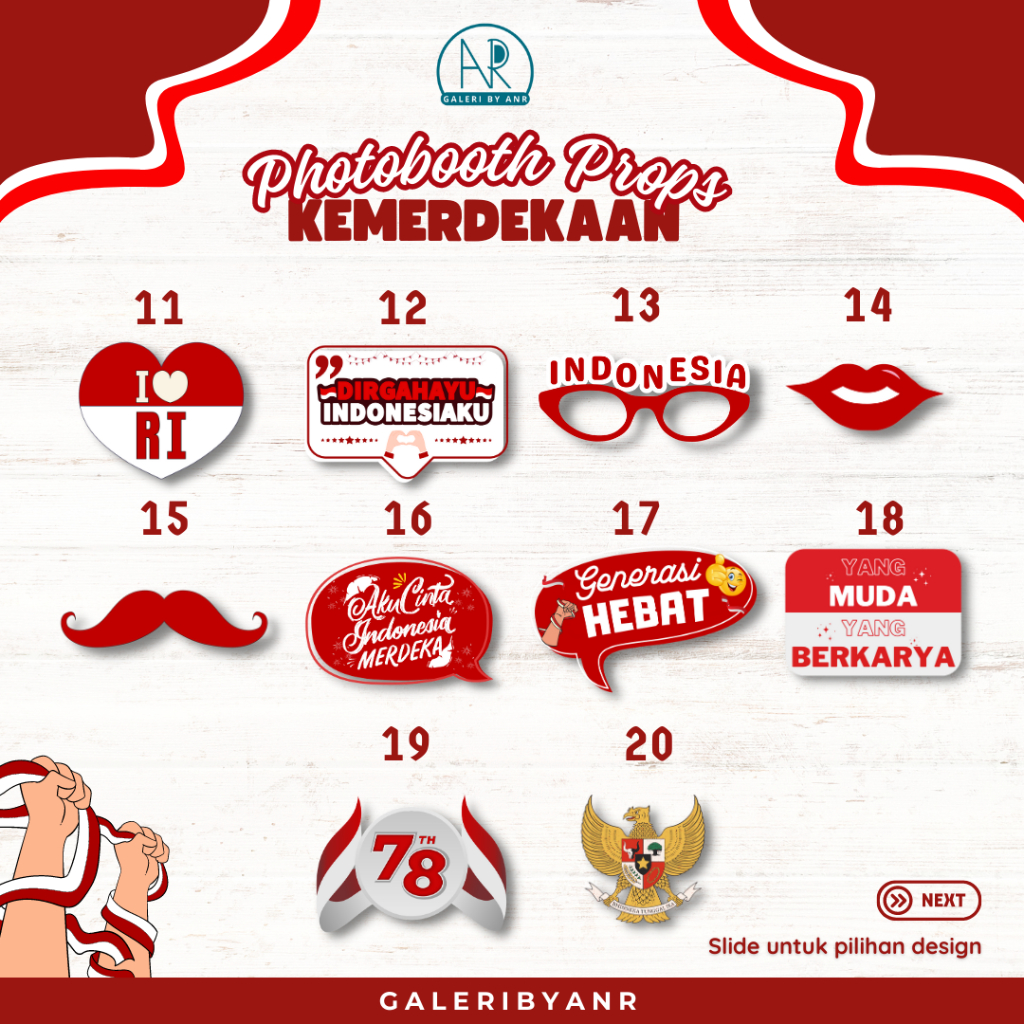 Jual D33 Photobooth Props Acc Kemerdekaan Dirgahayu indonesia 17 ...