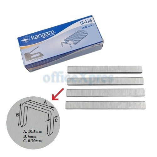 Jual Isi Stapler Tembak Tr13 6 Isi Staples Gun Tacker Kangaro