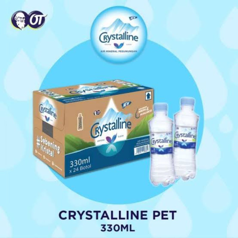 Jual Air Mineral Crystalline Kemasan Botol Pet 330 Ml 1 Dus Isi 24 ...