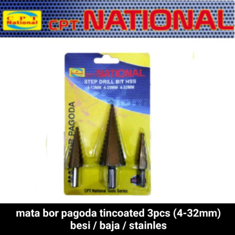 Jual Cpt National Mata Bor Pagoda Tincoated Pcs Mm Mm Besi