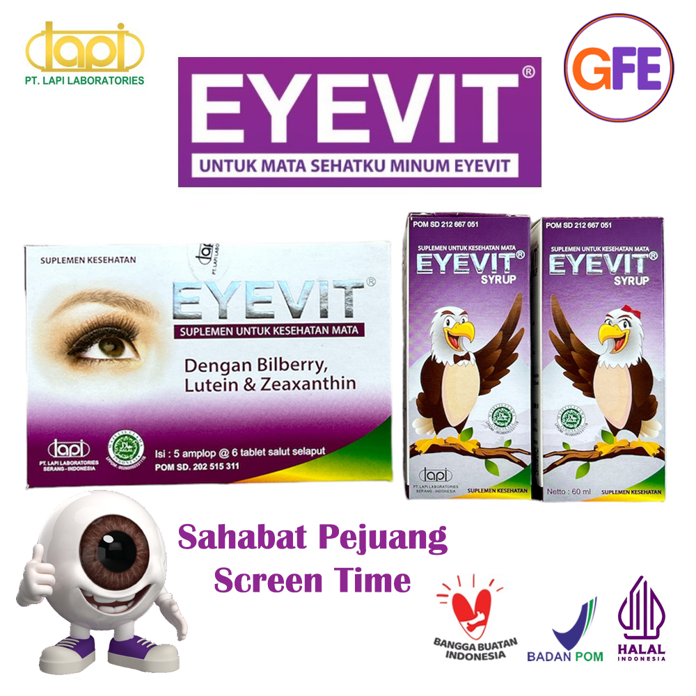 Jual EYEVIT Suplemen Mata Eye Vitamin Kesehatan Mata Billberry Lutein ...