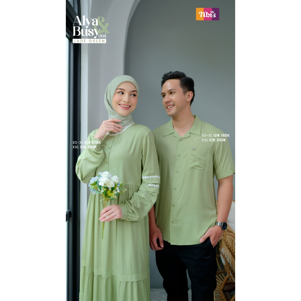 Jual Nibras Alya & Busy 004 / Baju Couple Terbaru / Fahion Muslim