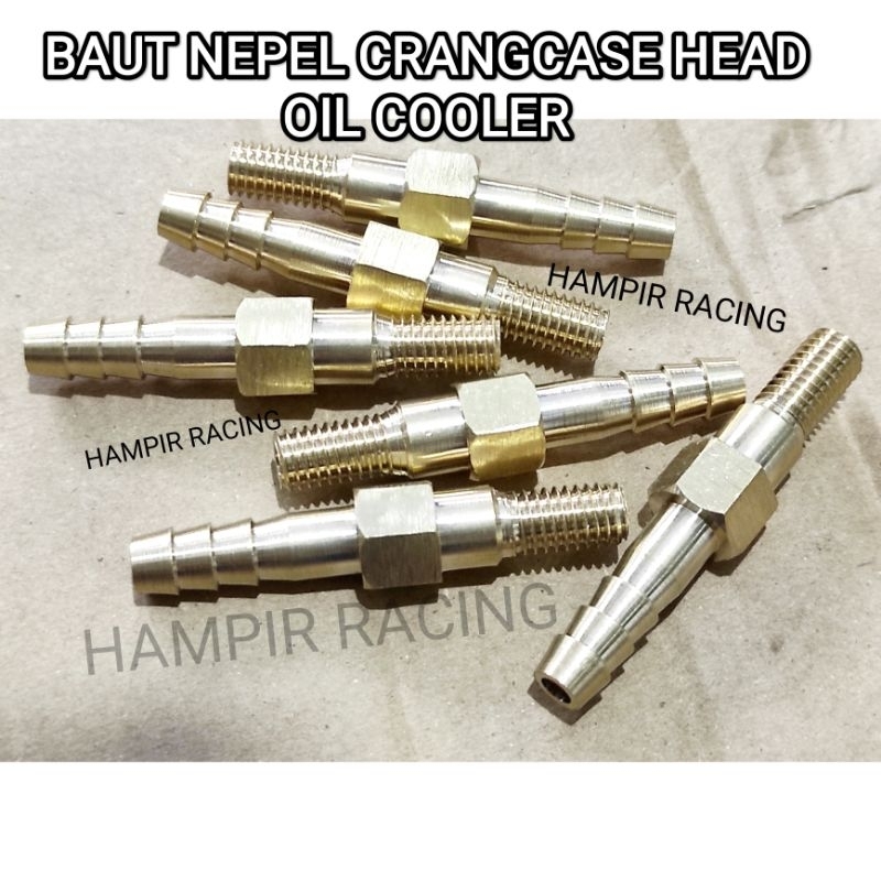 Jual Nepel Baut Oil Cooler Crangkase Head Kuningan Baut Nepel Crangcase Head Mesin Baut Oil