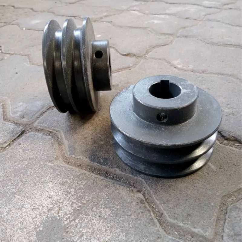 Jual puli besi cor B2 x 3 inchi as 18mm/19mm/20mm/25mm/1