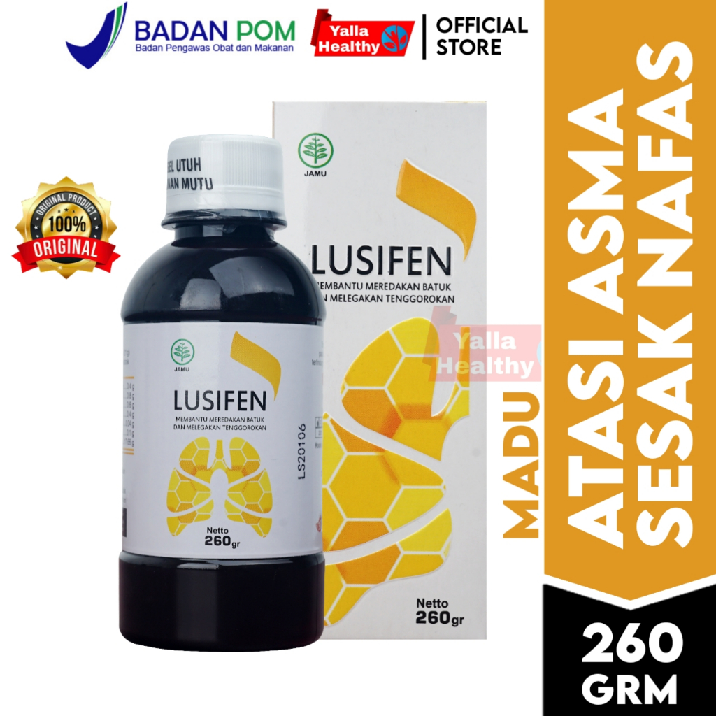 Jual Obat Asma Sesak Nafas Herbal Madu Lusifen Pulmofit Original Obat