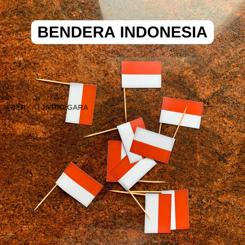 Jual CAKE TOPPER / TOPPER CAKE BENDERA INDONESIA 10 PCS/PACK | Shopee ...