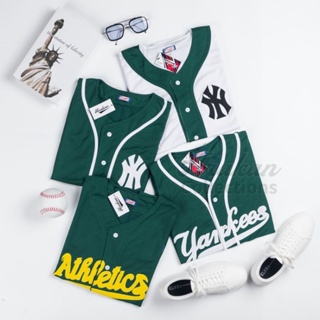 Promo Baju baseball jersey baseball yankees green Pria Wanita