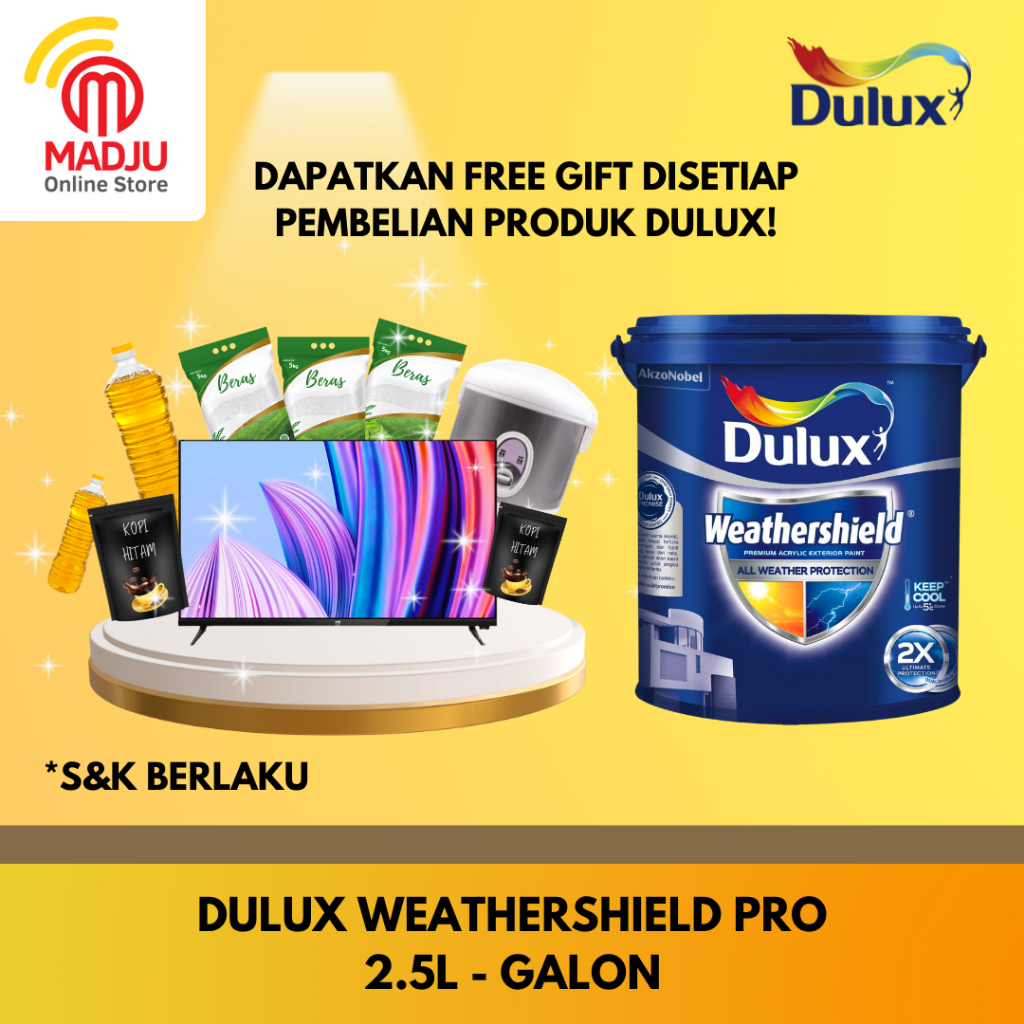 Jual Dulux Weathershield Cat Tembok Luar Brilliant White 2 5l