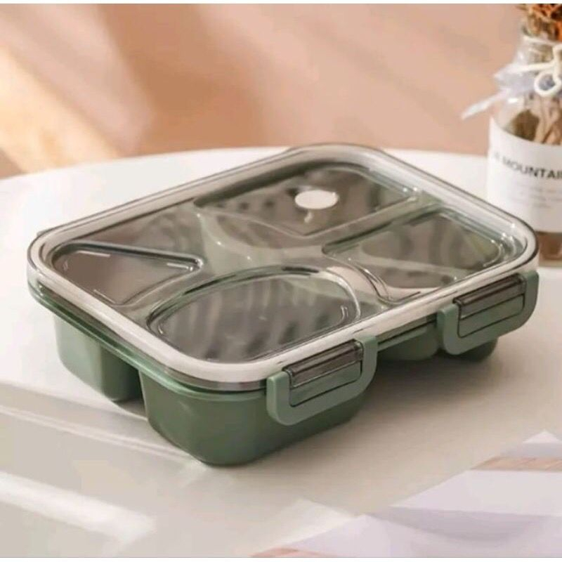 Jual [ PREMIUM ] Kotak Bekal Bersekat - 5 SEKAT | Lunch Box Anti Tumpah ...