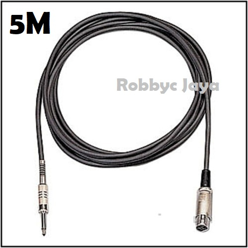 Jual Kabel Mic Professional Microphone Cable Mono 5 Meter | Shopee ...