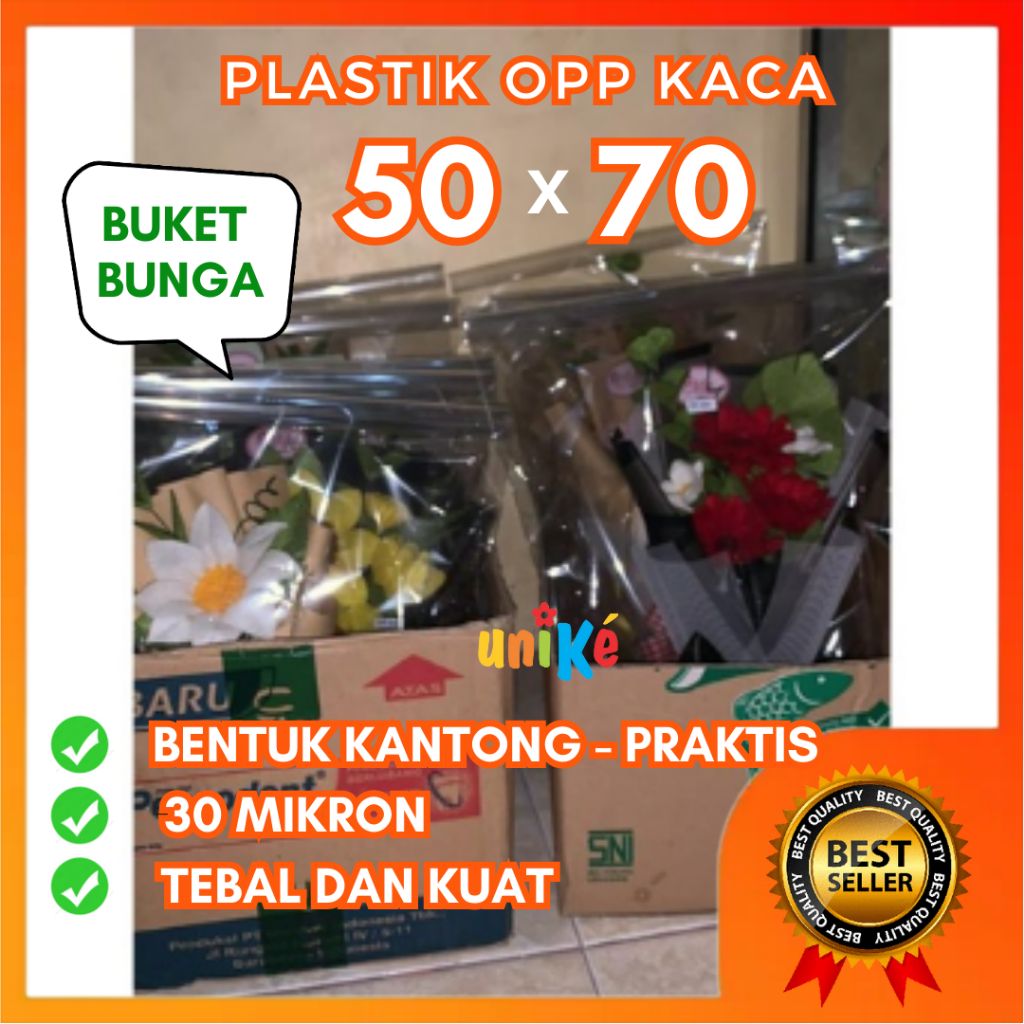 Jual Plastik Parcel X Cm Opp Kantong Kaca Tebal Buket Bunga Florist Bening Bingkisan