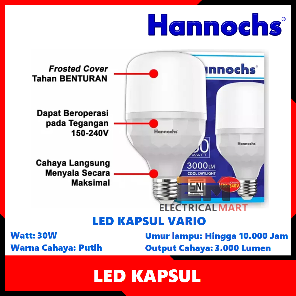 Jual Lampu LED Kapsul Hannochs Vario 6W 12W 18W 22W 30W 32W 40W 45W 50W ...