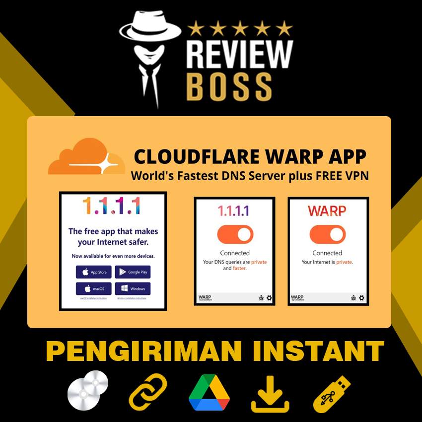 Jual CLOUD FLARE 1.1.1.1 FREE DNS VPN UNLIMITED CLOUDFLARE WARP+