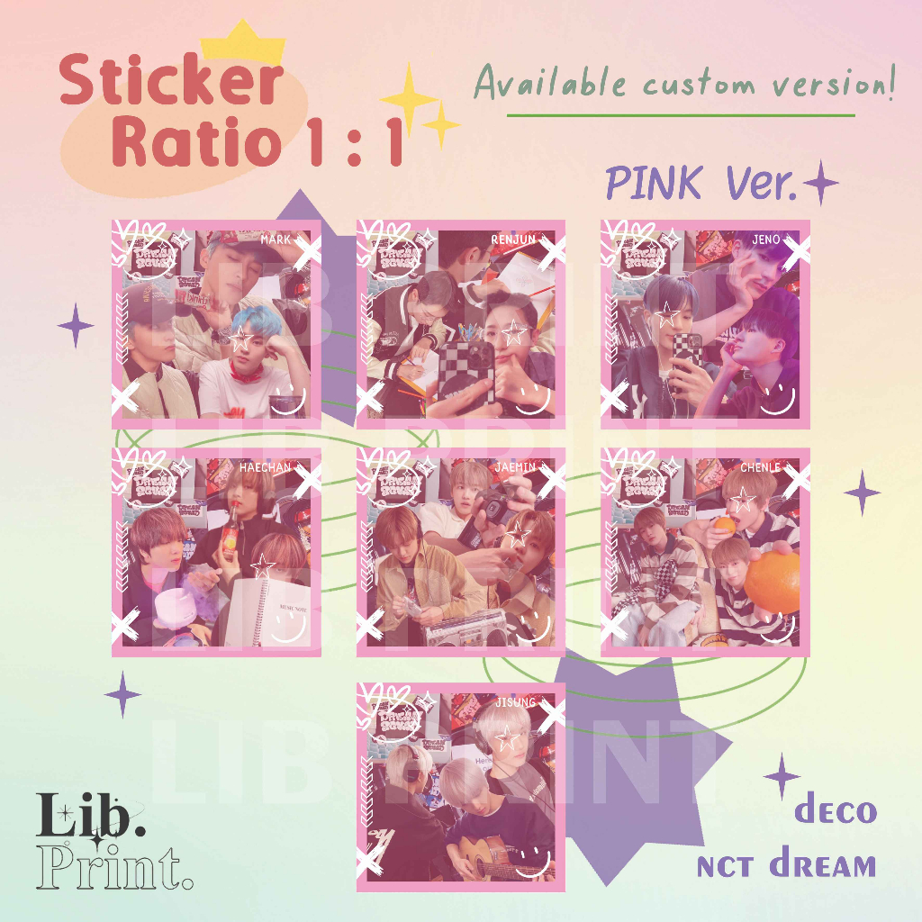 Jual STICKER DECO KPOP CUSTOM / STICKER NCT DREAM PINK KPOP CUSTOM ...