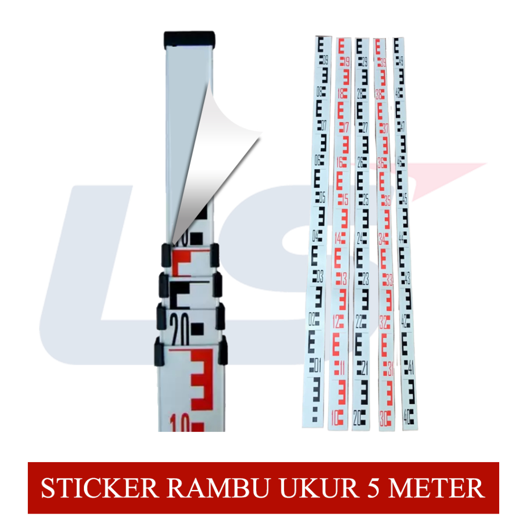Jual Stiker RAMBU BAK Ukur 5 meter Sticker Vinyl Rambu Survey ukuran 5M ...