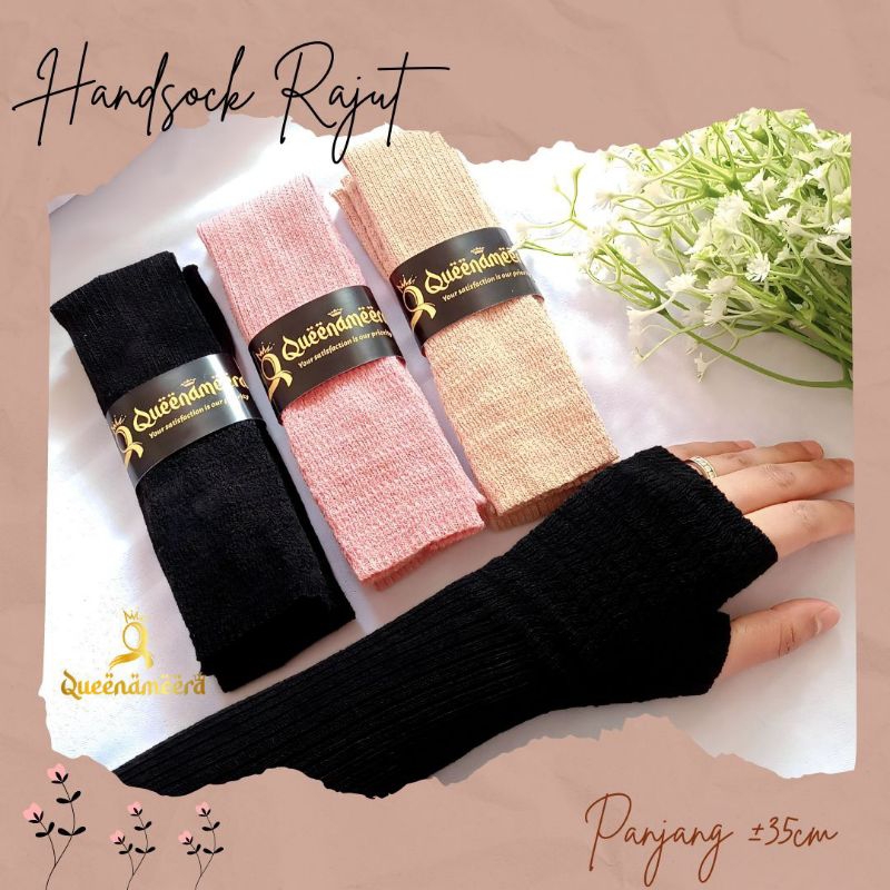 Jual Handsock rajut \ manset jempol tangan \Handsock panjang muslimah ...