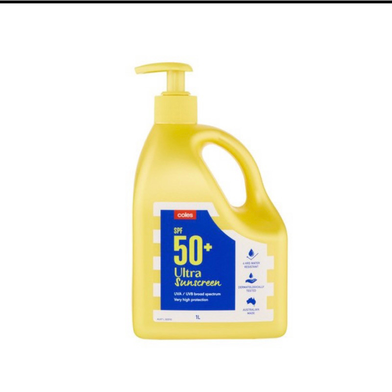 Jual Coles Ultra Sunscreen SPF50 Pump 1L Shopee Indonesia