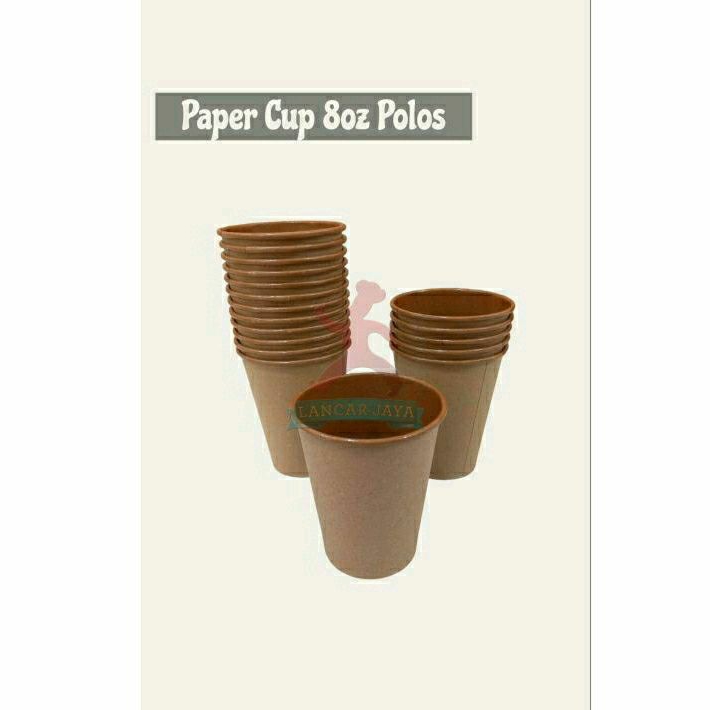 Jual Paper Cup 8oz Kraft Motif Tp Isi 50pcs / Gelas kopi /Cup Kopi ...