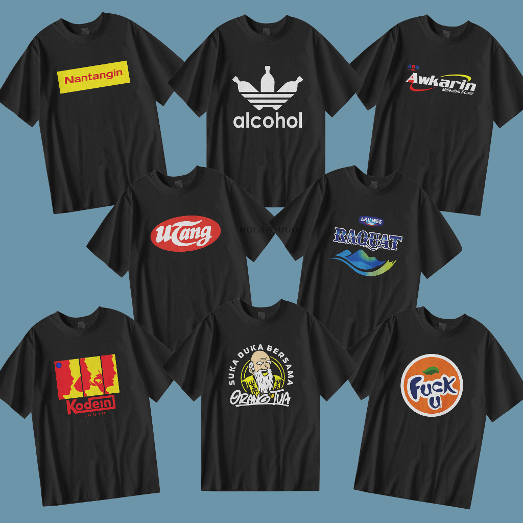 Jual Kaos / Baju Plesetan Merk / Kaos Viral Meme / Baju Plesetan Brand