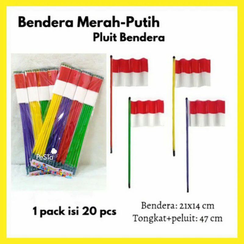 Jual Bendera Merah Putih Tangkai Peluit Shopee Indonesia