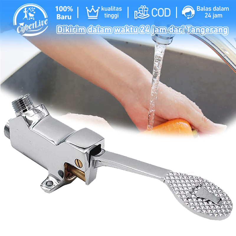 Jual Keran Injak Bahan Kuningan Kran Injak Wastafel Kaki Foot Pedal ...