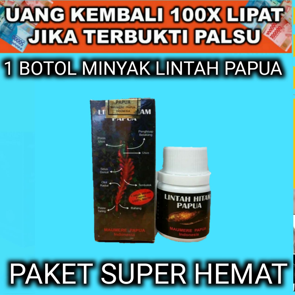 Jual Minyak Lintah Hitam Papua Asli 100 Originalminyak Pembesar Vital