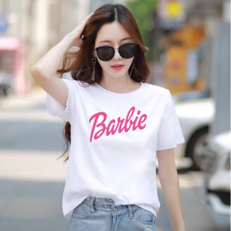 Jual Kaos Atasan Oblong Perempuan Dewasa Distro Barbie Viral Baju