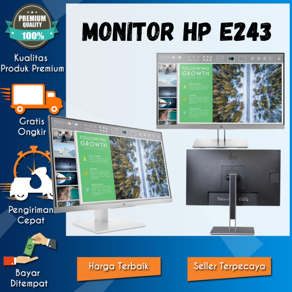 Jual Monitor LED Frameless 24 inch HP E243 IPS HDMI murah second