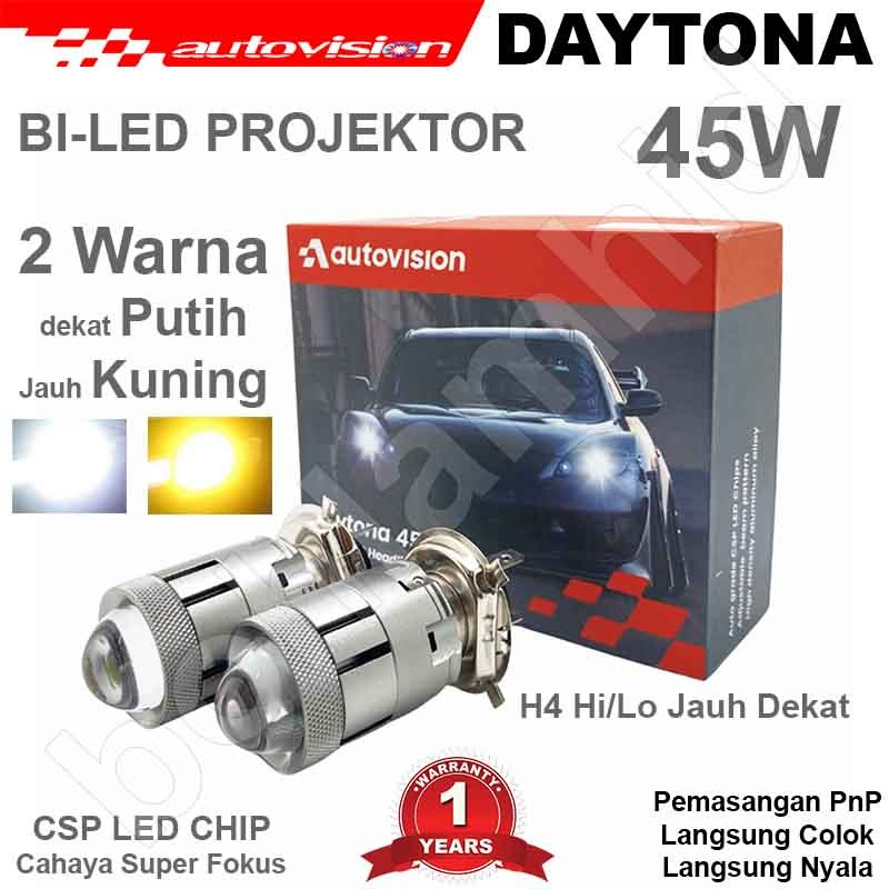 Jual Led Mobil Bi Led Projektor Warna H Hi Lo Autovision Daytona W Shopee Indonesia